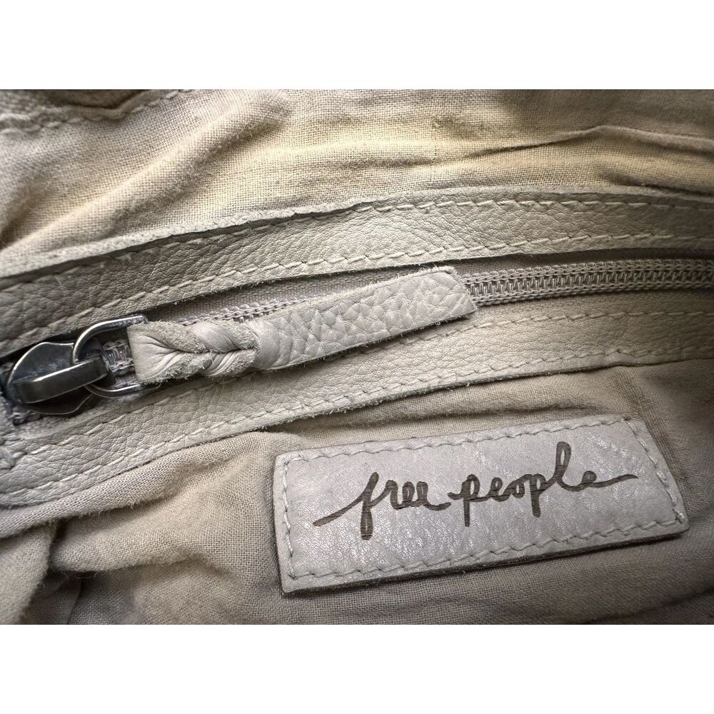 Free People Wade distressed Leather crossbody Bag #Mineral #Festival - Picture 3 of 5